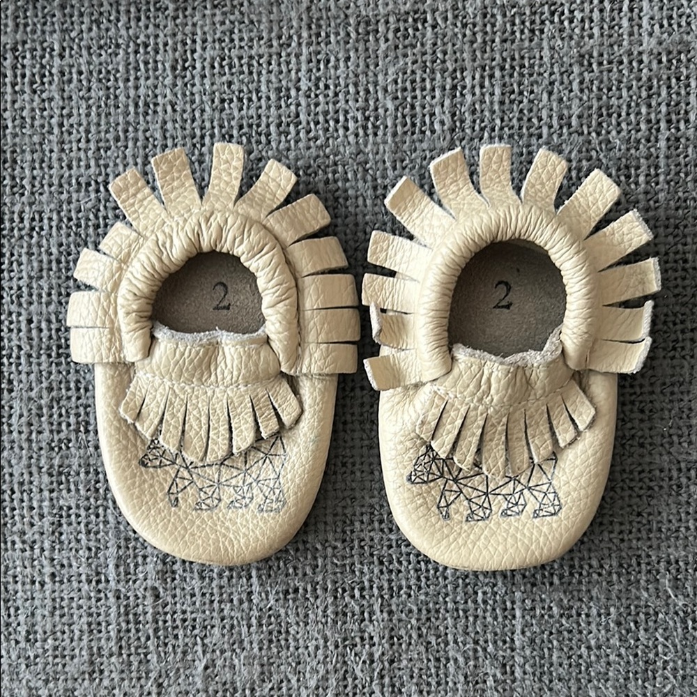 Leather Baby Moccasins Size 2